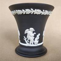 wedgwood porcelæn vase sort gammel brugt